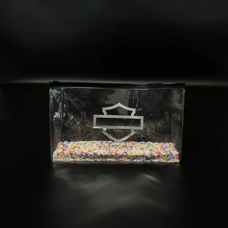 Custom High-Clarity Stand-Up Slider Bag – Durable Gusseted PVC/EVA Travel & Accessory Pouch