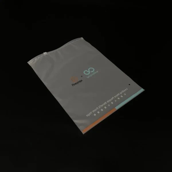 Custom Frosted Slider Bag with Vent Hole – Eco-Friendly EVA/CPE Packaging for Yoga & Activewear