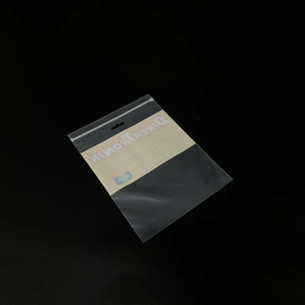 Custom Branded Industrial Ziplock Bag with Hang Hole – High-Clarity PE for Electronic Components