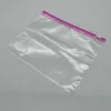 Blue Pink Slider Transparent Zipper Bag