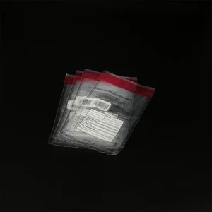 Gray Red Stripe Tamper Evident Mailer Bag