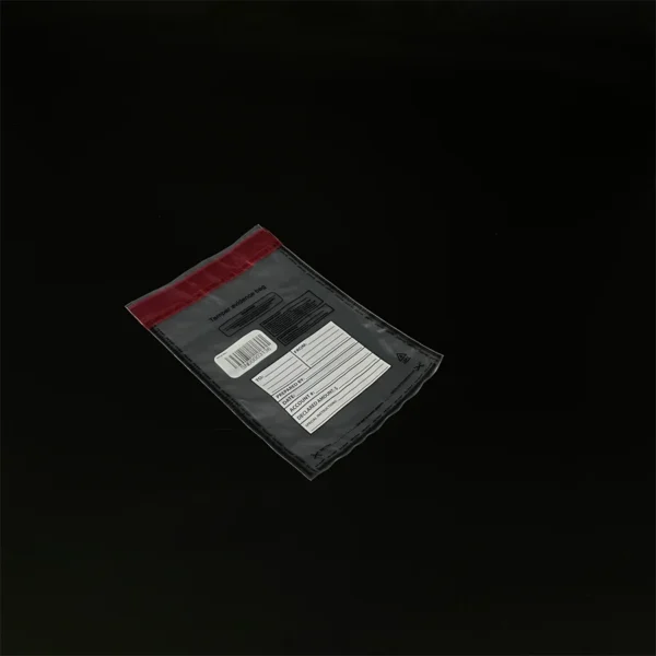 Gray Red Stripe Tamper Evident Mailer Bag