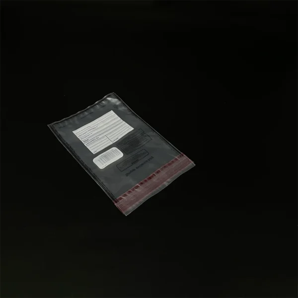 Gray Red Stripe Tamper Evident Mailer Bag