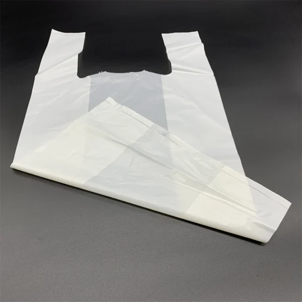PBAT Biodegradable White T-Shirt Bag