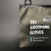 Pet Grooming Gloves Black Zipper Bag