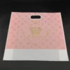 Pink Printed Plastic Shopping Bag with Die-Cut Handle