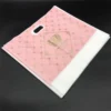 Pink Printed Plastic Shopping Bag with Die-Cut Handle