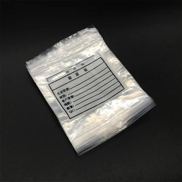 Shipping Mark Transparent Ziplock Bag