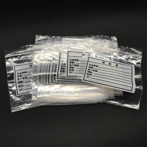Shipping Mark Transparent Ziplock Bag