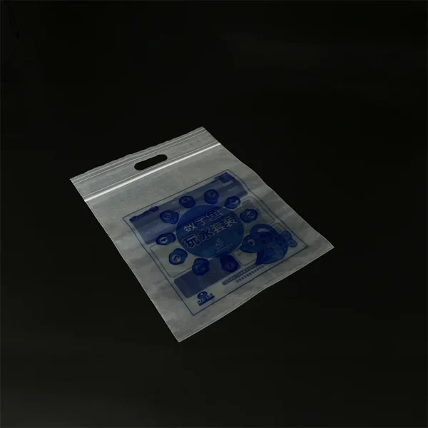 Toy Transparent Punched Handle Ziplock Bag
