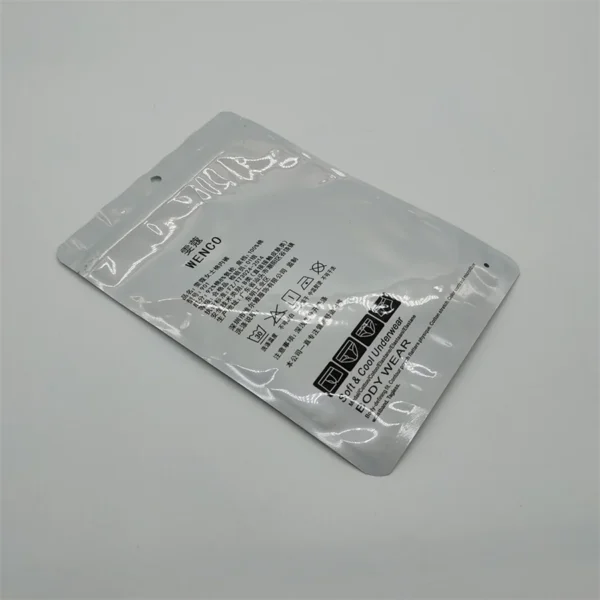 Underwear Aluminum Foil Stand Up Zipper Pouch
