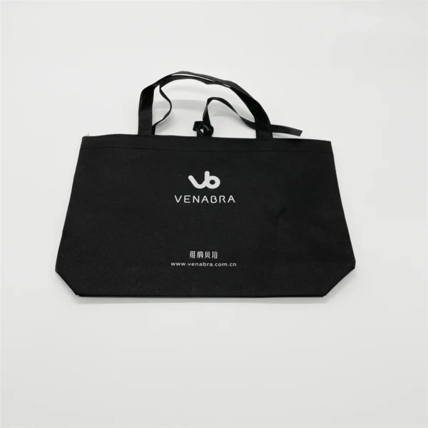VENABRA Black Non-Woven Tote Bag