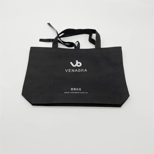 VENABRA Black Non-Woven Tote Bag