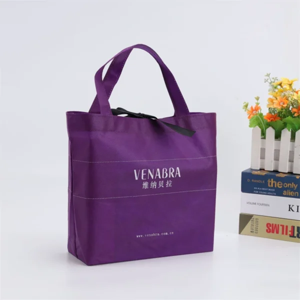 VENABRA Purple Non-Woven Tote Bag