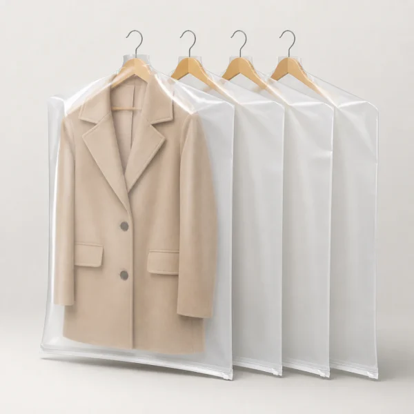 zippered-hanging-garment-bag-main Clear PE Zippered Hanging Garment Bags for Clothes Storage